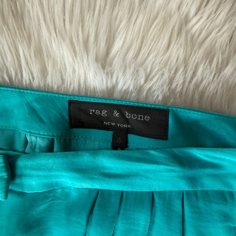 rag & bone Turquoise Wide-Leg Trousers - Picture 6 of 11